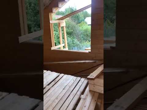 Сборка дома из клееного бруса
