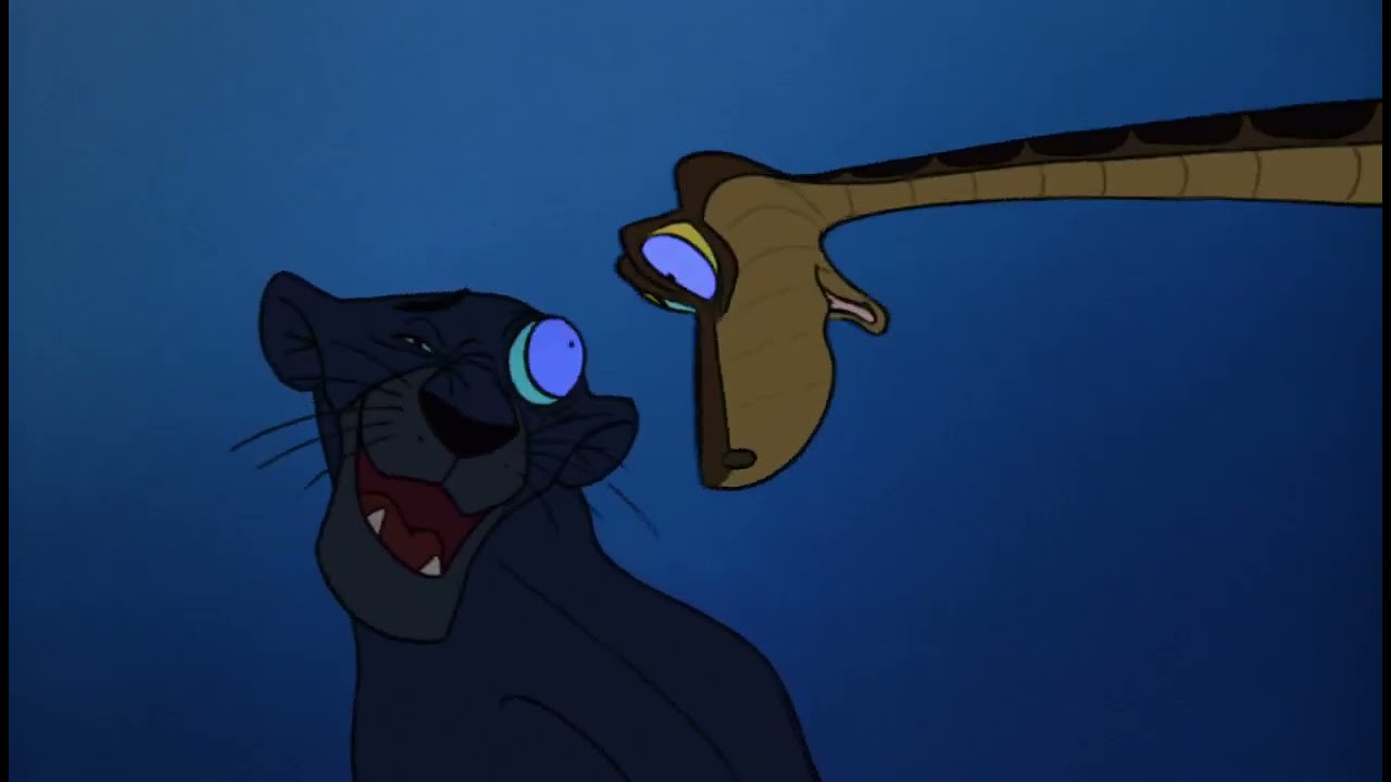 The Jungle Book (1967) - Mowgli and Kaa First Encounter
