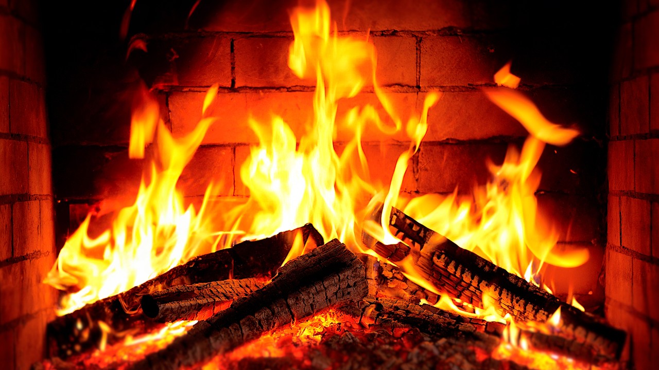 🔥 Fireplace 4K UHD! Fireplace with Crackling Fire Sounds. Fireplace Ambience
