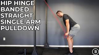 Hip Hinge Banded Straight Single Arm Pulldown
