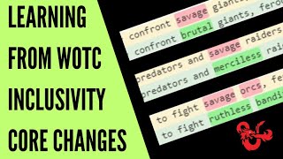 Learn from WotCs Sensitivity and Inclusivity Changes (Ep12, Success in RPGs)
In 2023, WotC updated the language of the 2014 core books for sensitivity and inclusivity. The language of games evolves, just as our society evolves. Let’s examine the changes and learn how to improve our own creations.
Read the Blog: https://alphastream.org/index.php/2023/11/17/what-we-can-learn-from-wotcs-core-book-sensitivity-and-inclusivity-changes/
A fellow creator shared this site. It has style guides broken down by categories. Really helpful: https://languageplease.org/style-guide/
Contents
00:00 Intro
00:46 Undocumented Changes
03:57 Learning from Changes
06:06 Viewing Changes on Alphastream.org
08:08 Savagery and Civilization
14:21 Madness, Insanity, Crazy
17:41 Bioessentialism and Purity
19:43 Low Intelligence
21:08 Gender
24:31 Disabilities
25:21 Obesity, Honor, Phylactery
27:02 Enslaved, Dark
29:22 Sharing and Discussing
Support me and join our community to help shape this show (and get a copy of my Adventure, Encounter, and Monster Design Tools): https://alphastream.org/index.php/support/
You can find more RPG and D&D insights on my blog, https://alphastream.org/
Subscribe to my newsletter to receive a FREE product and get updates on new RPG products and blog posts! https://alphastream.org/index.php/subscribe-to-alphastream-org/
Follow me on Mastodon: https://dice.camp/@Alphastream
Follow me on BlueSky: https://bsky.app/profile/alphastream.bsky.social
Live streaming at https://www.twitch.tv/alphastream1/ Learn from WotCs Sensitivity and Inclusivity Changes (Ep12, Success in RPGs)