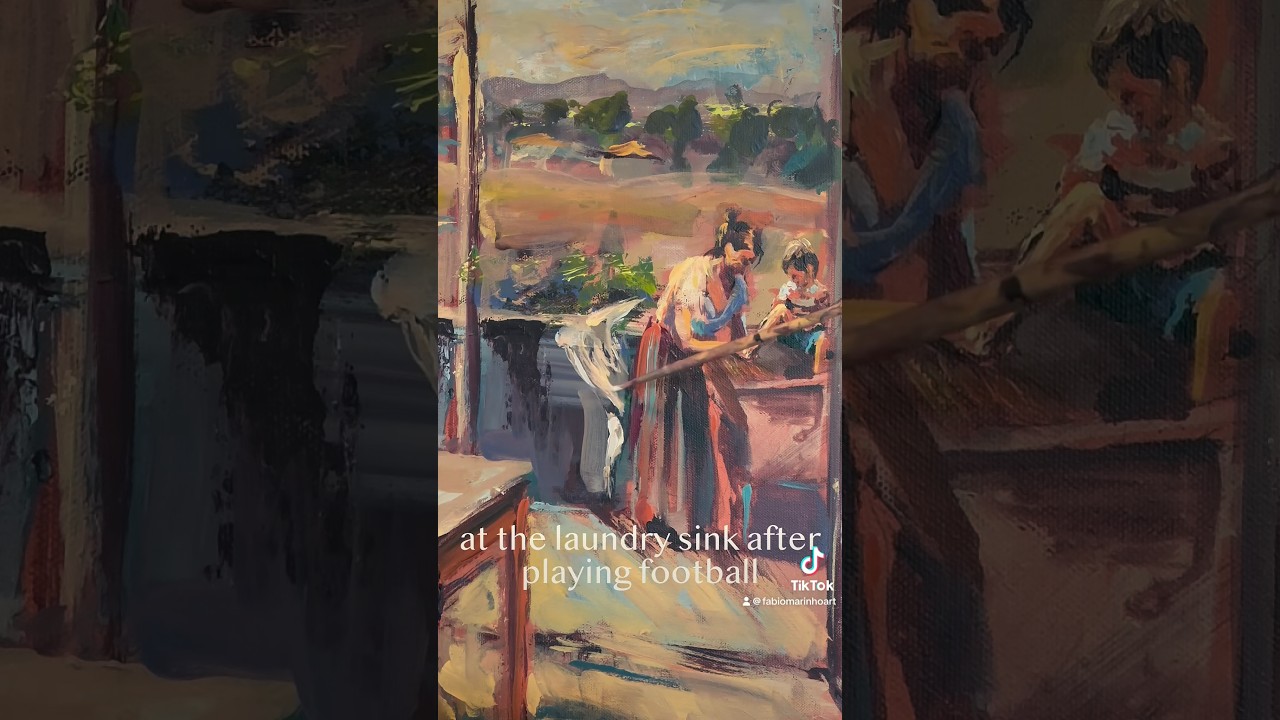 Painting memories - Acrylic on canvas - 24” x 28”