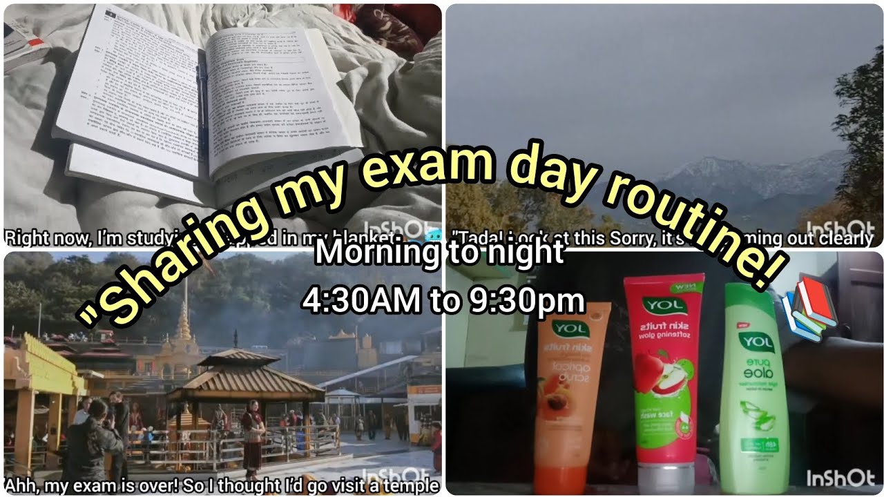 "Sharing my exam day routine! 📚✨"