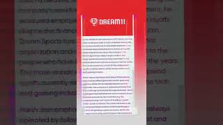 Dream Sports CEO Harsh Jain Reassures Employees Amid Gaming Law Challenges #iplschedule ✌️🙃