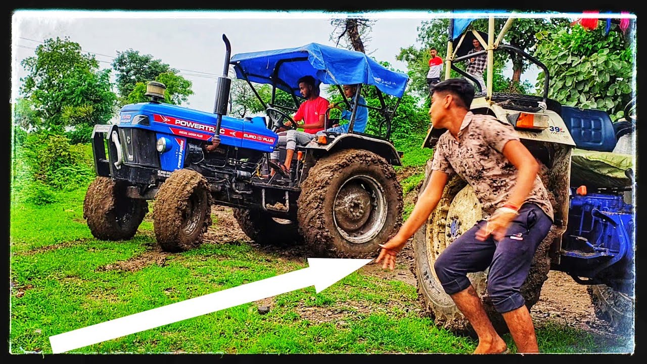 Pulling The T Into The Ditch ।। Tractor video #tractor - YouTube