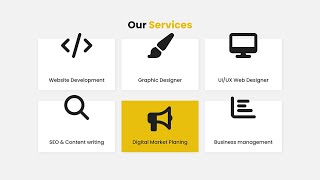 Animated  Service Section Cards Design Using HTML CSS | Responsive Service Section
