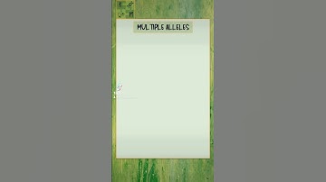 A level Biology - Inheritance: multiple alleles #alevelbiology #inheritance #biology #fyp #study