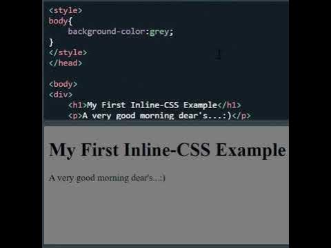 CSS Trick | Beginner Tutorial | First Inline Css Style | @MayilRangoli ...