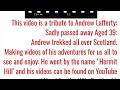 Tribute to andrew lafferty