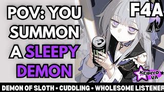 『Accidentally summoning a SLEEPY DEMON!』[F4A] [Cuddling] [Wholesome] AUDIO ROLEPLAY