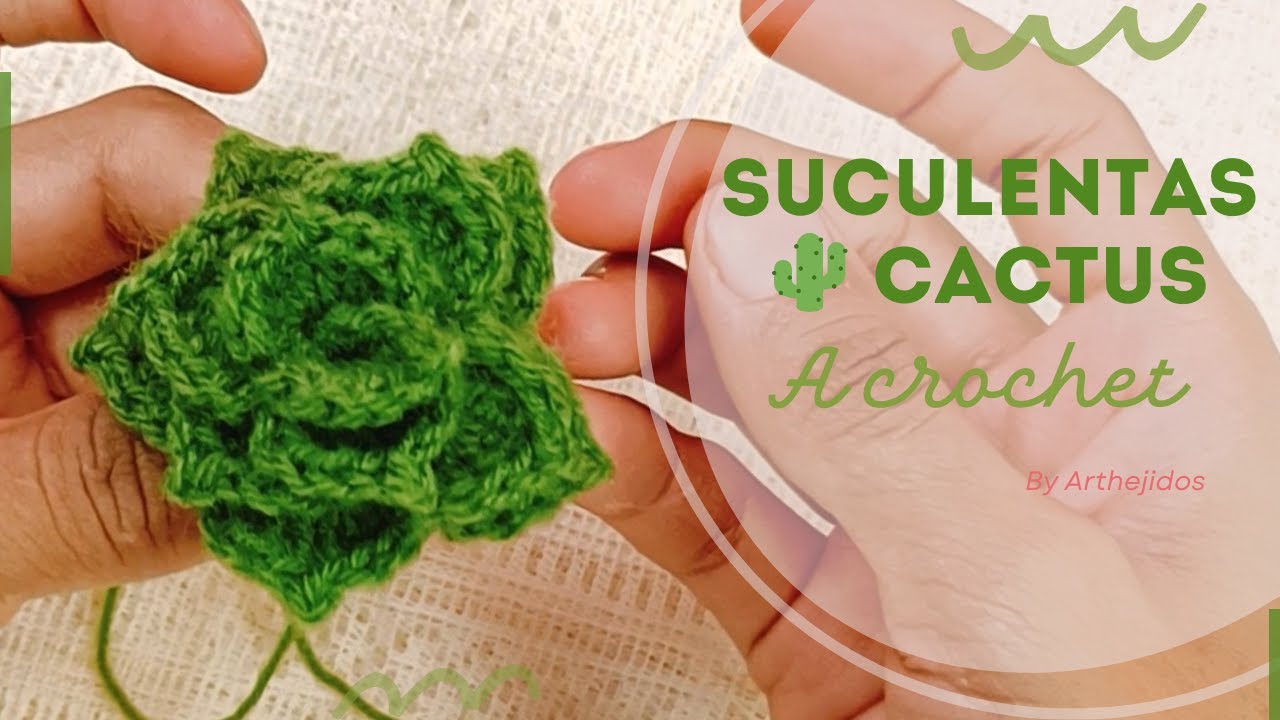 CACTUS 🌵 SUCULENTAS Tejido a Crochet 🧶 Fácil y rápido || Paso a paso tutorial
