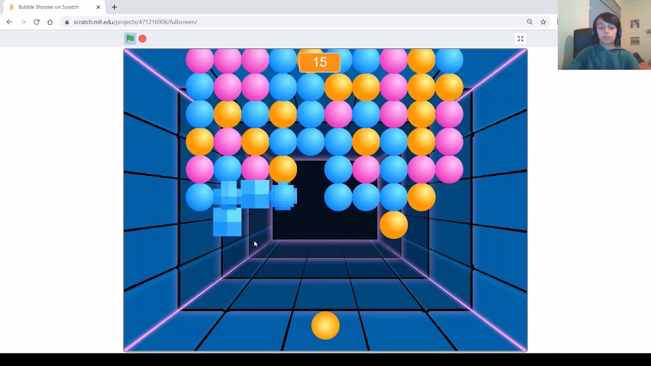 Game #23 How to Make the Bubble Shooter Game on Scratch Color Shooter Coding tutorial