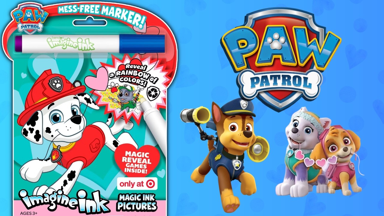 Книжка-раскраска и книга с заданиями «Щенячий патруль» ко Дню святого Валентина от Imagine Ink ❤️...