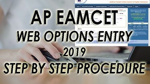 AP EAMCET Web Options Entry 2019 | Step by Step Procedure | Purushotam Academy