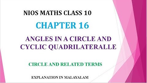 NIOS MATHS CLASS 10 CHAPTER 16