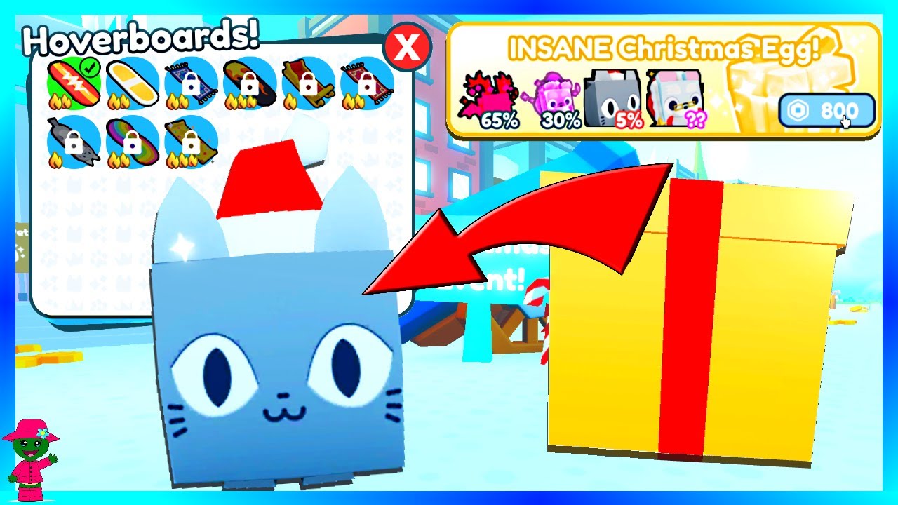 I hatched a HUGE FESTIVE CAT in Pet Simulator X + New Insane Christmas