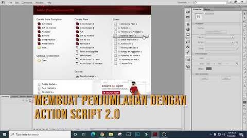 PENJUMLAHAN MENGGUNAKAN ACTION SCRIPT 2.0 ADOBE FLASH CS 6