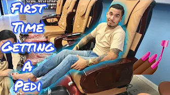 MY HUSBAND GETS A PEDICURE FOR THE FIRST TIME!!! ***DARE***