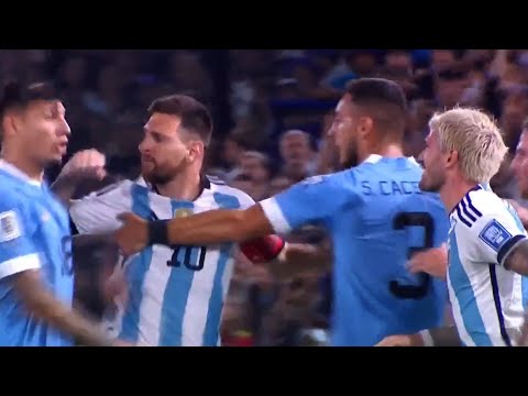 Lionel Messi vs Mathías Olivera Fight Ugarte de Paul