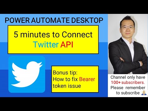 Power Automate Desktop - Download Twitter data (Connect to Twitter API and fix bearer token issue)