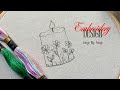 Beautiful Hand Embroidery Design using 7 Basic Stitches | Embroidery for Beginners!