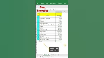 Shortcut of sum formula in excel #excel #excelshortcuts #exceltutorial #excelformula #exceltips
