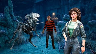 DBD | Survivor Gameplay vs Nightmare & Xenomorph (No Commentary)