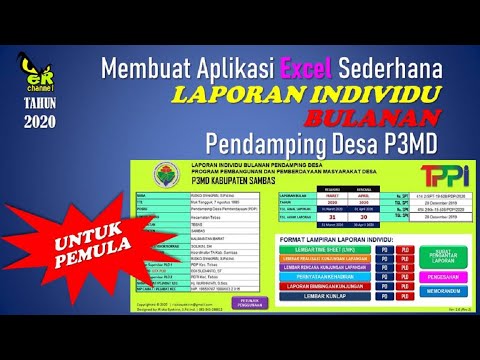 Aplikasi Laporan Individu Pendamping Desa P3md Menggunakan Excel Youtube