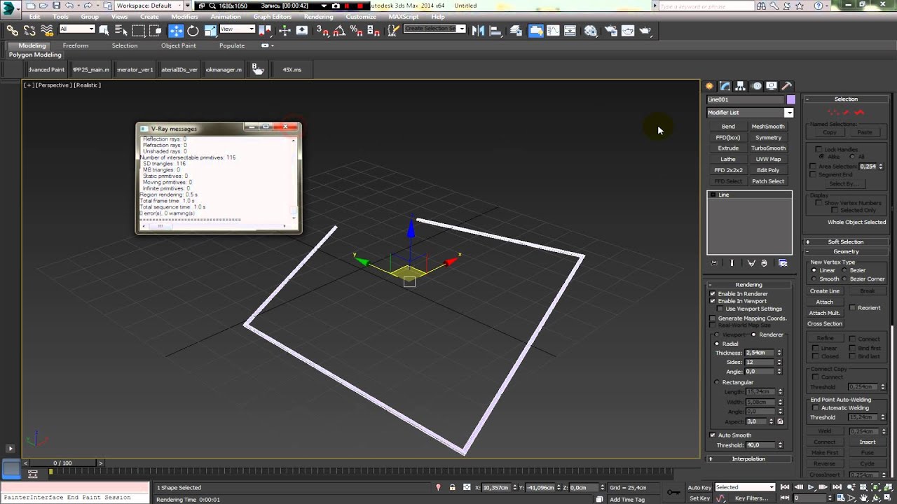 3Dmax Modifiers RENDERABLE SPLINE Di-box