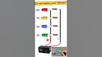 How to make 12 volt battery level indicator || battery level kaise banaye #battery #shorts #viral