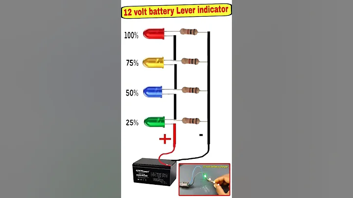 How to make 12 volt battery level indicator || battery level kaise banaye #battery #shorts #viral