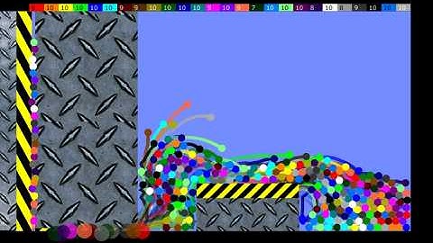 Shutter crush 1 — Marble race in Algodoo