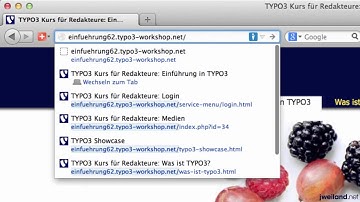 TYPO3 6.2 für Redakteure: Teil 01 - Anmeldung und Überblick über TYPO3