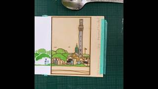 Painting the Pilgrim Monument and Town Hall from the Beach #printmaking #capecod #provincetown
