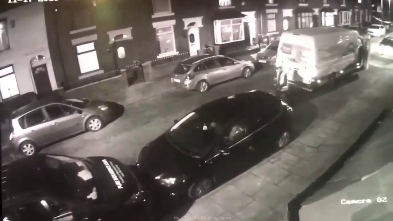 Moment Argos van driver causes £1k damage shunting car out of space YouTube