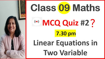 linear equations in two variables class 9 mcq online test | mcq of ch 4 maths class 9