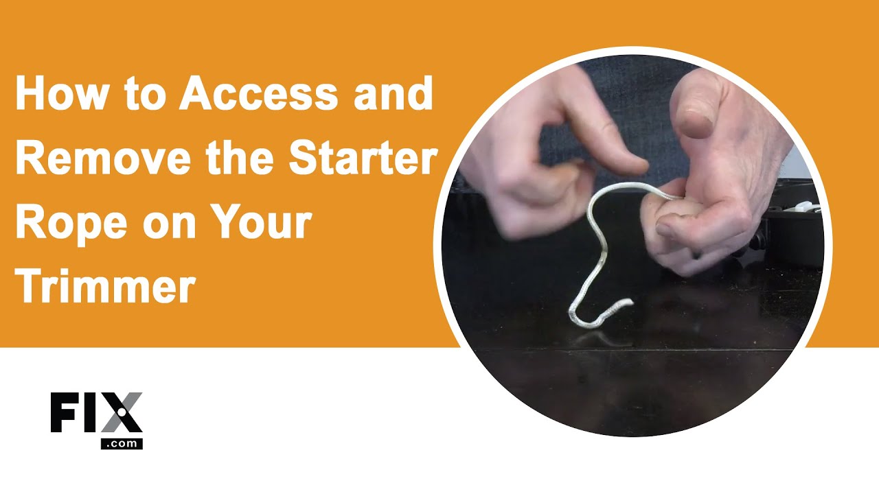 TRIMMER REPAIR: How to Access and Remove the Starter Rope on Your ...