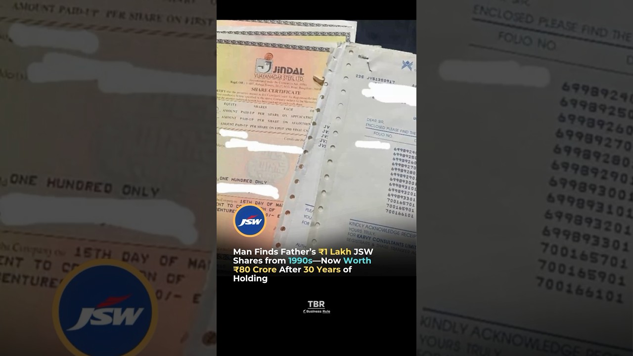 A man found old JSW Steel shares worth ₹1 lakh from 1990s now worth ₹80 crore 