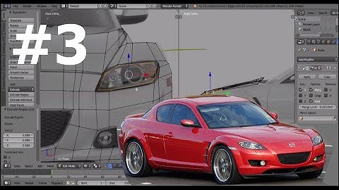 #3 Speed Modelling Mazda RX8 in Blender - Rear Bumper & Spoiler
