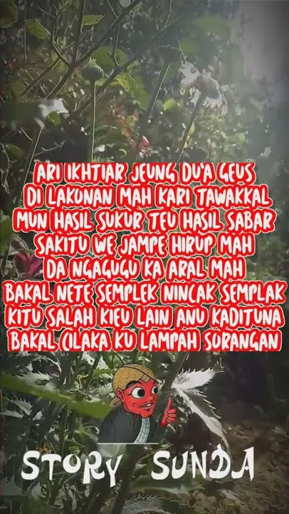 story sunda nasehat hidup