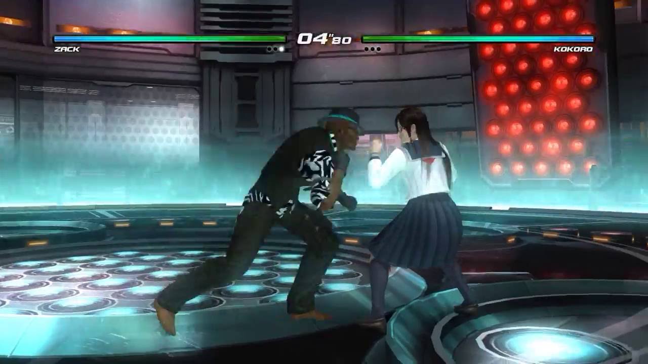 DoA5 Mods - Zack: Flynt Coal Barefooted vs. Kokoro Schoolgirl