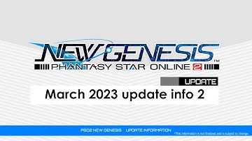 PSO2 NEW GENESIS March 2023 Update 2 Introduction Video