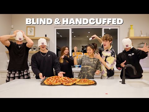 HANDCUFFED & BLIND PIZZA CHALLENGE!