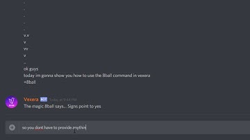 How to use the +8ball command in Vexera