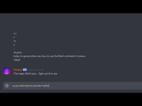 How to use the +8ball command in Vexera