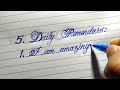 5 Daily Reminders | Motivational quotes for students | English Hand writing | Palash Calligraphy