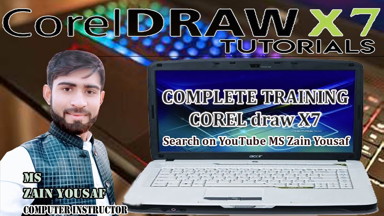 Corel Draw X7 Tutorials in Urdu Hindi part 12 repel tool by Zain Yousef Computer Instructor