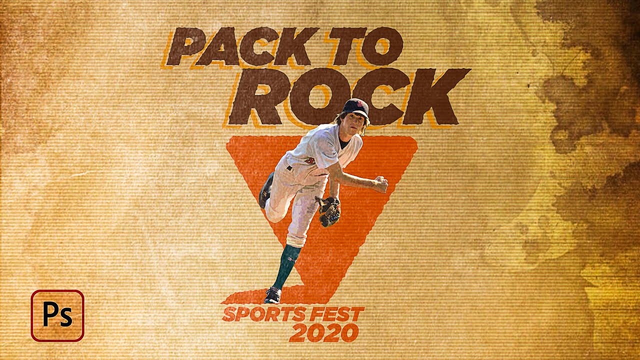 How to Create Vintage Sports Posters Design - Photoshop tutorial Bangla ...