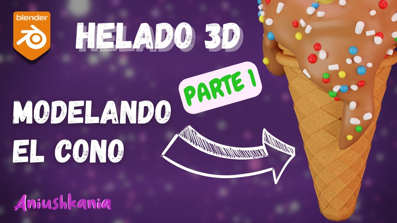 Helado 3D: Modelando el Cono 🍦 || Parte 1 (Tutorial Blender)