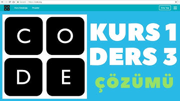 CODE.ORG KURS 1 DERS 3 CEVAPLARI